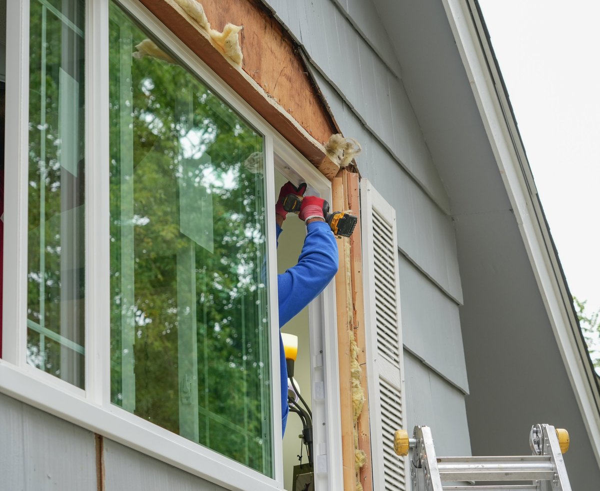 Newly installed entry door on a residential home